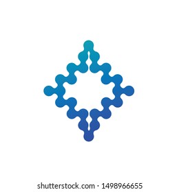 Abstract Molecular nanotechnology geometric shape. Stock Vector illustration isolated on white background