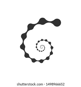 Abstract Molecular nanotechnology Spiral structure Logo. Stock Vector illustration isolated on white background