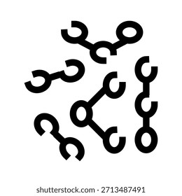 Rede molecular e de partículas abstrata sobre fundo branco ilustrando conexões científicas, fluxo de dados, tecnologia e microbiologia em um estilo limpo, moderno e minimalista
