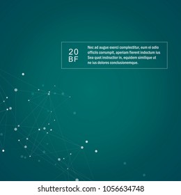 Abstract molecular science connection and technology graphic design.