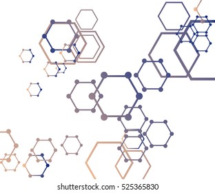 Abstract molecular structure background