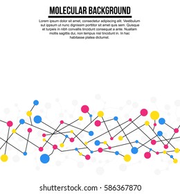 Abstract molecular structure background