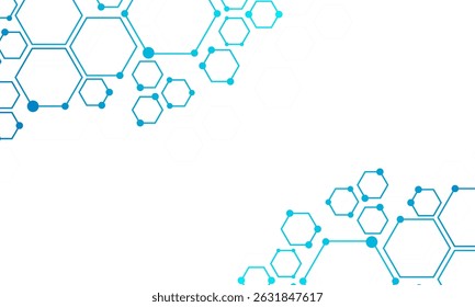 Abstract Molecular Structure Background with Blue Hexagons on Transparent Background - Powered by Shutterstock - Get 15% off with code: PIKWIZARD15