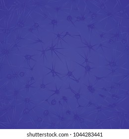 Abstract molecular structure background in deep blue color. Modern pattern for textile or wallpapers. Vector illustration eps10.