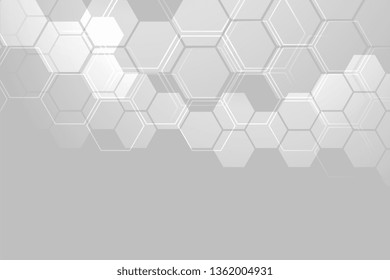abstract molecular structure banner design
