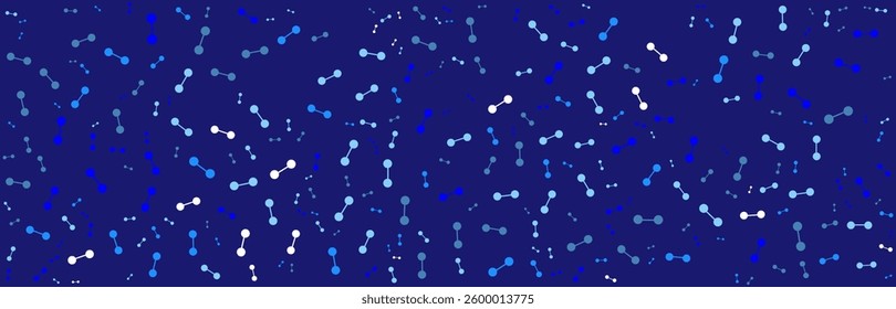 Abstract Molecular Structure in Blue Shades, Science and Education Concept.