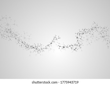 Abstract Molecular structure and DNA used in business medicine