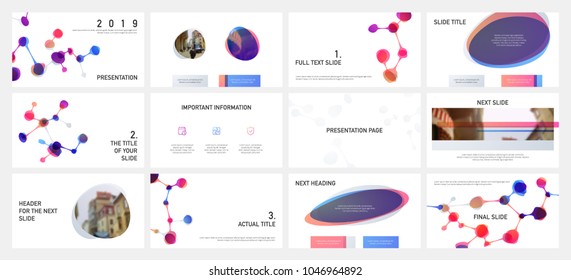 Abstract molecular structure on a white background. DNA molecule in the presentation design. This template is the best as a business presentation, used in marketing and advertising, the annual report