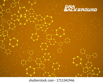 Abstract molecular structure, scientific geometric background. Technology hexagons structure. Vector illustration