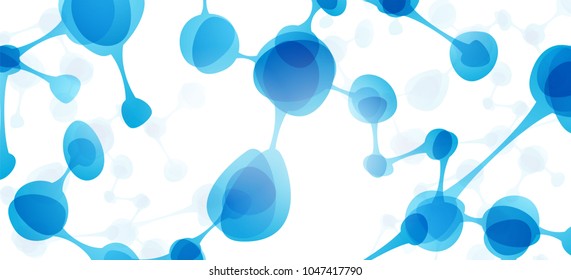 Abstract molecular structure. Vector DNA molecule design. Illustration for background and wallpaper. Theme of genetics, chemistry, biotechnology and science.