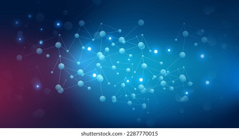 Abstract molecular structures background. Medical, science and technology concepts for brochures, flyers, magazine, business card. Vector illustration