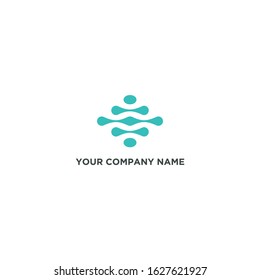 Abstract molecular structures logo template