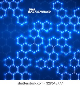 Abstract molecular structures. Technology background. Vector illustration. Eps 10