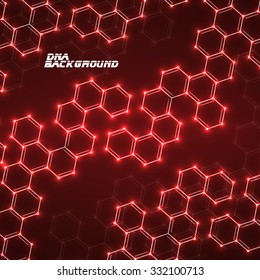 Abstract molecular structures. Technology background. Vector illustration. Eps 10