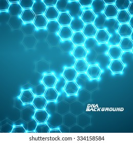 Abstract molecular structures. Technology background. Vector illustration. Eps 10