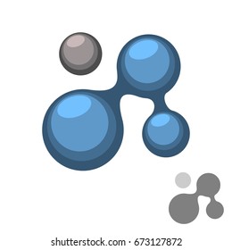 Abstract molecular technology logo design
