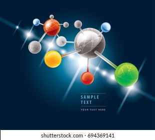 Abstract Molecular Vector medicine, science, technology , chemistry