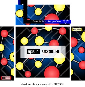 Abstract Molecule background banners set