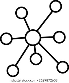 abstract molecule background  connected circles monochrome illustration 