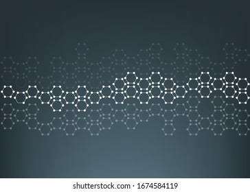 abstract molecule background with modern tech style design illustration
