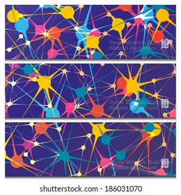 Abstract molecule backgrounds, DNA banner , Vector eps 10