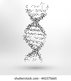 Abstract Molecule based human DNA concept - human DNA made of dots and lines