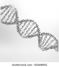 Abstract Molecule based human DNA concept - human DNA made of dots and lines