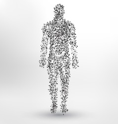 Abstract Molecule based human figure concept - Illustration of a human body made of dots and lines