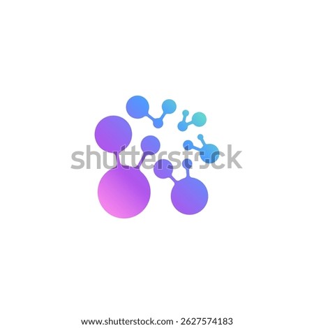 abstract molecule, bio splash, pharma, clinic logo, abstract water, floral neuron plasma circular. 