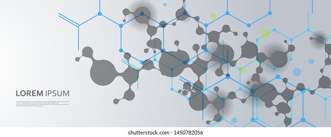 Abstract molecule biotechnology connection concept