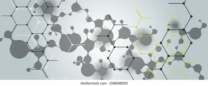 Abstract molecule biotechnology connection concept.