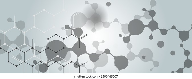Abstract molecule biotechnology connection concept
