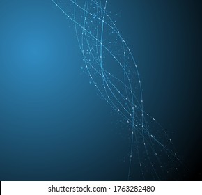 abstract molecule cell  DNA concept creative light bulb idea medical with chemistry and science education