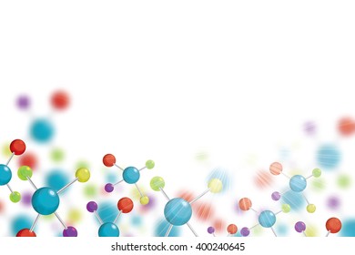 Abstract molecule colorful colors background  