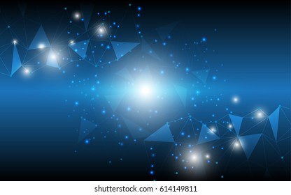 Abstract molecule communication technology Concept of the science technology