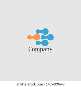 Abstract molecule concept logo vector template design