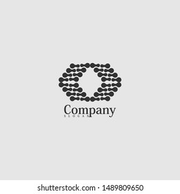 Abstract molecule concept logo vector template design