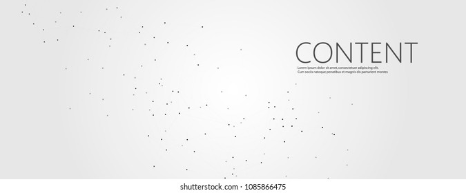 Abstract molecule connect background design on horizontal banner.
