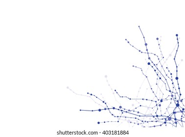Abstract molecule connection. Dna molecule structure.  Molecule particles background