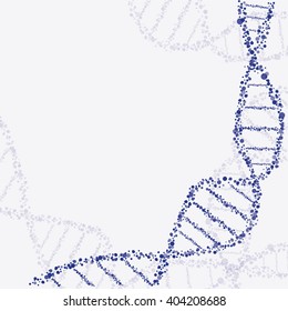 Abstract molecule connection. Dna molecule structure.  Molecule particles background