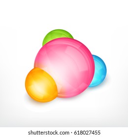 Abstract molecule design. Vector medical and science icon. EPS10