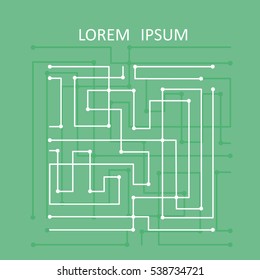  Abstract molecule form design. Technology background. Vector Illustration