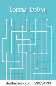  Abstract molecule form design. Technology background. Vector Illustration