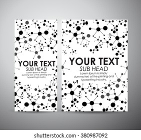 Abstract Molecule. Graphics resources design template. Vector illustration