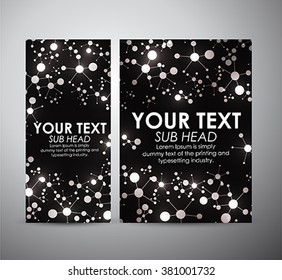 Abstract Molecule. Graphics resources design template. Vector illustration