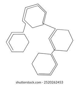 Abstract molecule icon. elearning icons bond isolated on transparent background. Vector illustration