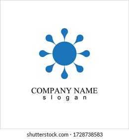 abstract molecule icon illustration template design logo and symbol vector