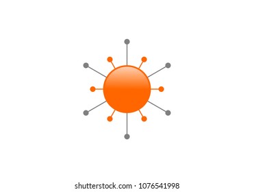 
Abstract molecule isolated on white background