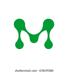 Abstract Molecule Letter M