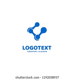 Abstract molecule logo design